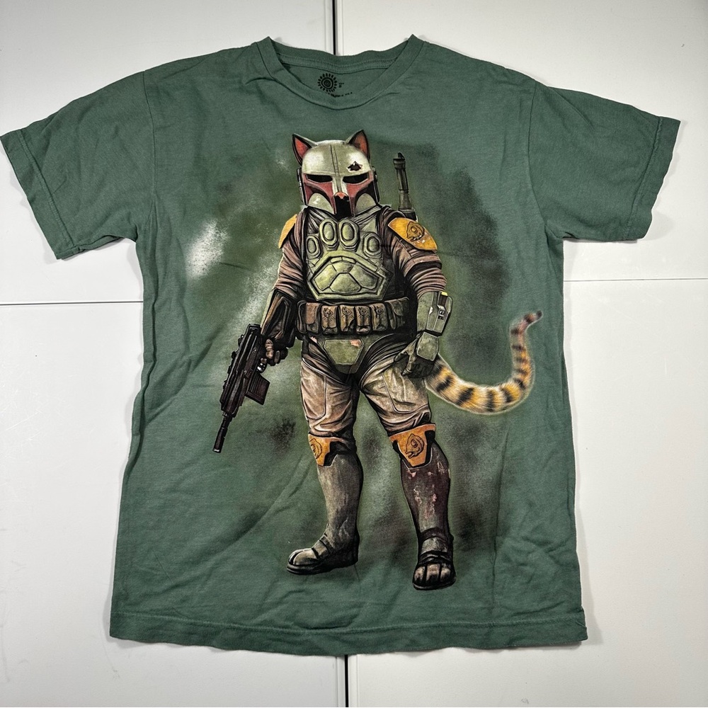 the mountain by liquid blue Purr-Fect Bounty Hunter Classic Cotton T-Shirt small